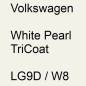 Preview: Volkswagen, White Pearl TriCoat, LG9D / W8.